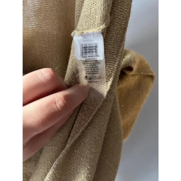 Vince Camuto Gold metallic sparkle Sweater - Picture 7 of 7